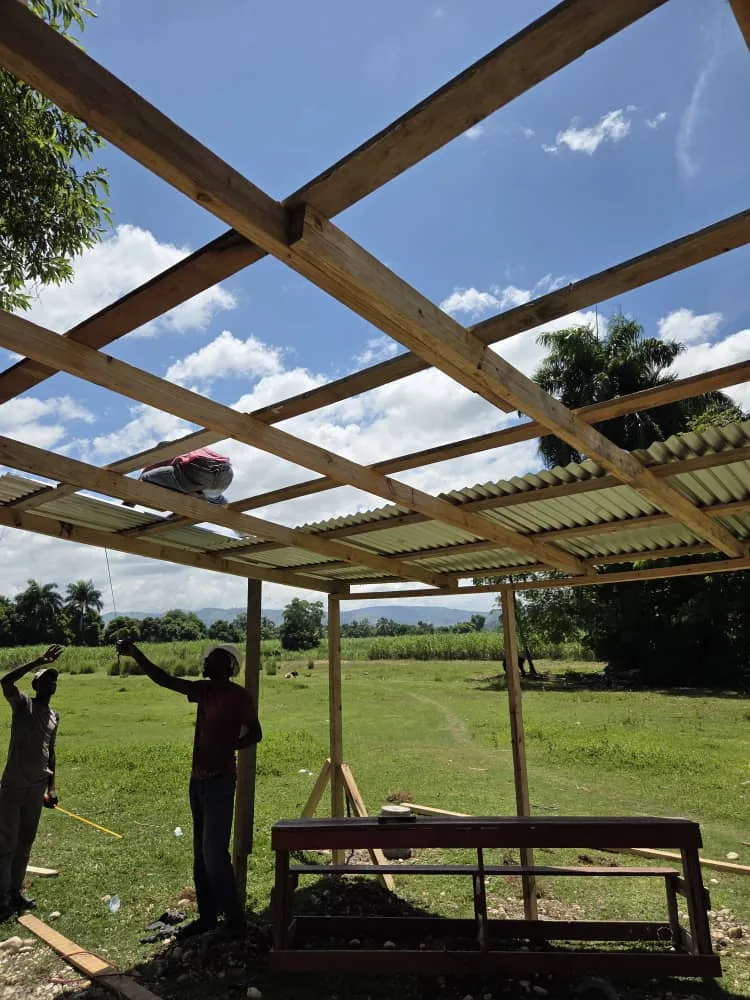 Temporary Classroom being Built in Pemiyen · Cassange | Schools | Trade School | HQ | Healthcare · Sep 2025